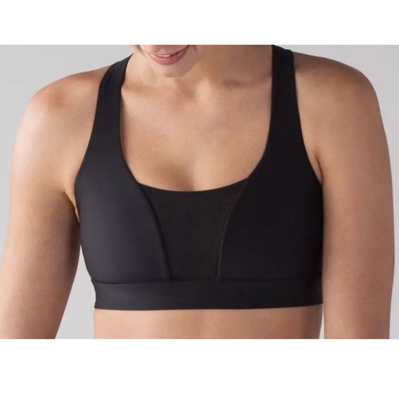 ⬇️ Lululemon vitalize swim bra black size 8-10 A/B - Picture 2 of 7
